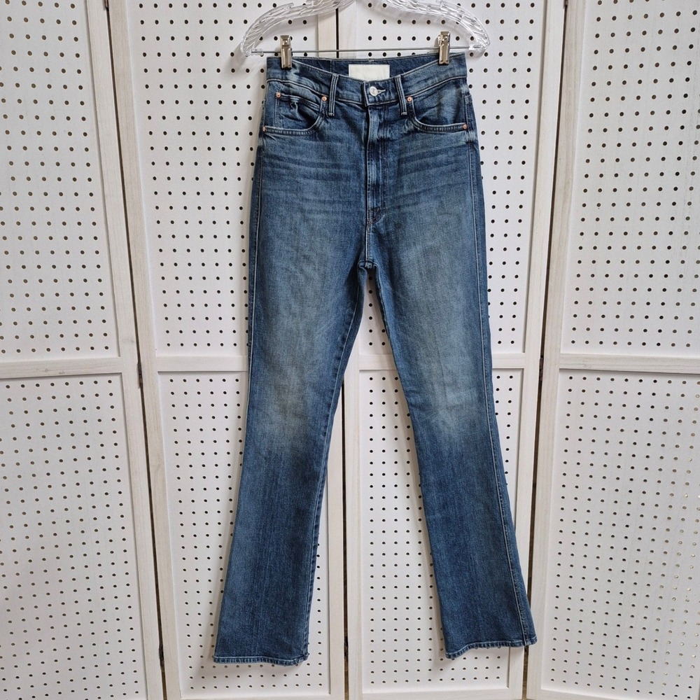 Mother Superior High Waisted Smokin Double Heel Jeans Beyond The Sky Size 26